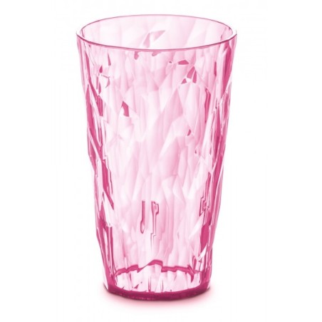 Szklanka 400ml transparentny róż - 1