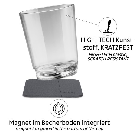 Magnetyczne szklanki Silwy clear 250 ml 2 szt. Silwy - 2