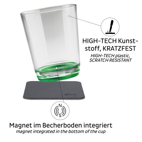 Magnetyczne szklanki Silwy zielone 250 ml 2 szt. Silwy - 2