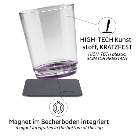 Magnetyczne szklanki Silwy różowe 250 ml 2 szt. Silwy - 2