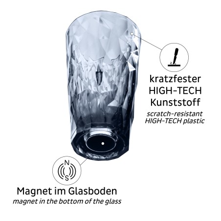 Magnetyczne szklanki do Longdrinka Silwy Szare 300 ml 6 szt. Silwy - 2