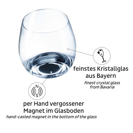Magnetyczne szklanki do whisky ze szkła Silwy przezroczyste 250 ml 2 szt. Silwy - 2