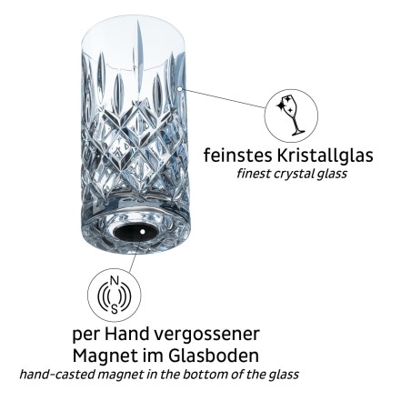 Magnetyczne szklanki do Longdrinka kryształowe Silwy przezroczyste 300 ml 4 szt. Silwy - 2