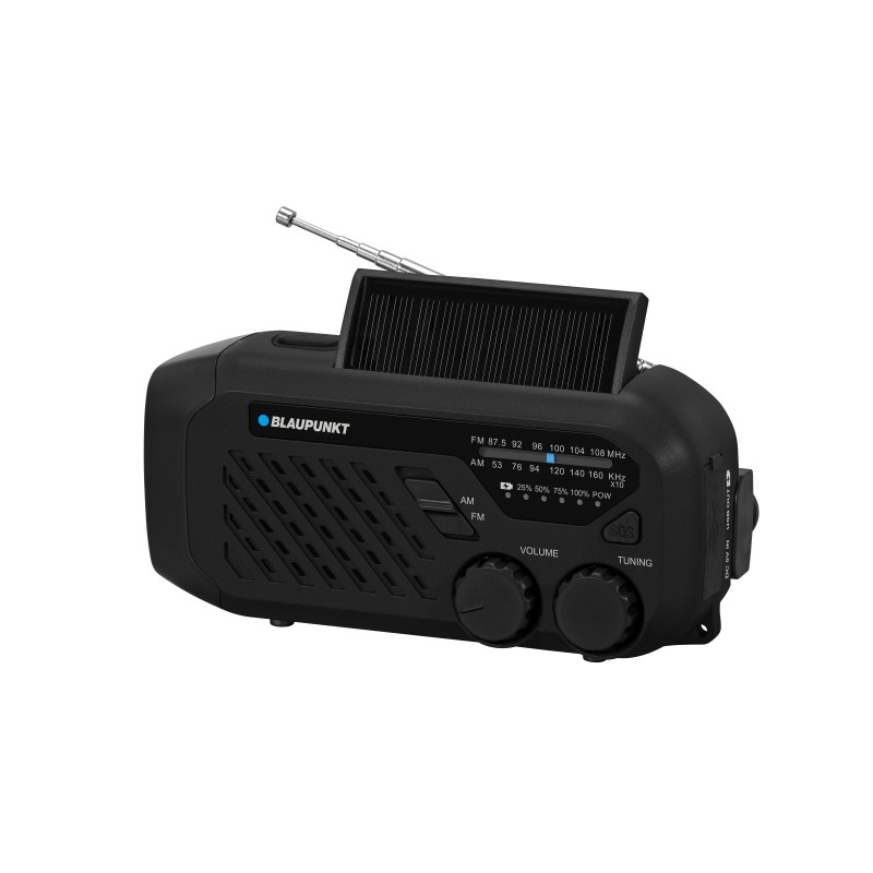 Radio alarmowe LED SOS SOLAR Dynamo Power Bank Blaupunkt ER10BK SURVIVAL - zdjęcie główne