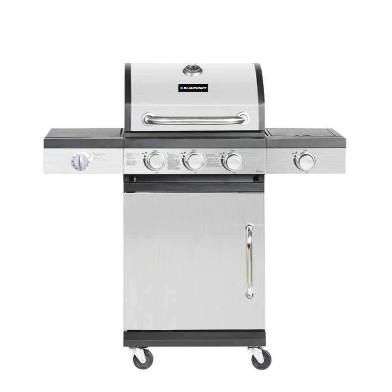 Grill gazowy 3 palniki + palnik boczny, żeliwny ruszt Blaupunkt GG301