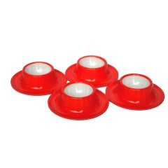 Zestaw 4szt. podstawek do jajek czerwone Gimex G61186-2