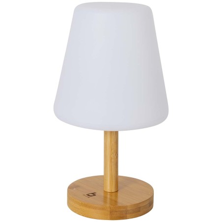 Akumulatorowa lampka stołowa Cambridge M bambusowa Bo-Camp 5818792