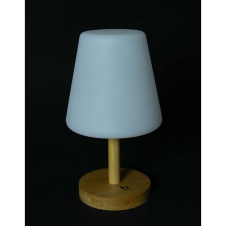 Akumulatorowa lampka stołowa Cambridge M bambusowa Bo-Camp 5818792