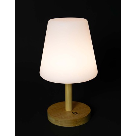 Akumulatorowa lampka stołowa Cambridge M bambusowa Bo-Camp 5818792
