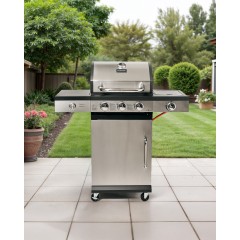 Grill gazowy 3 palniki + palnik boczny, żeliwny ruszt Blaupunkt GG301 - zdjęcie dodatkowe nr. 1