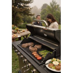 Grill gazowy 6 palników + palnik boczny, żeliwny ruszt Blaupunkt GG601 - zdjęcie dodatkowe nr. 4