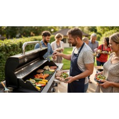 Grill gazowy 6 palników + palnik boczny, żeliwny ruszt Blaupunkt GG601 - zdjęcie dodatkowe nr. 5