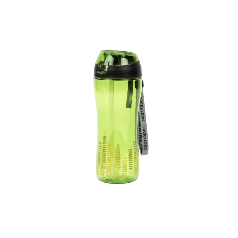Butelka sportowa z rurką 550 ml - zielona, Tritan LocknLock ABF628G Butelka sportowa z rurką 550 ml - zielona, Tritan LocknLock ABF628G