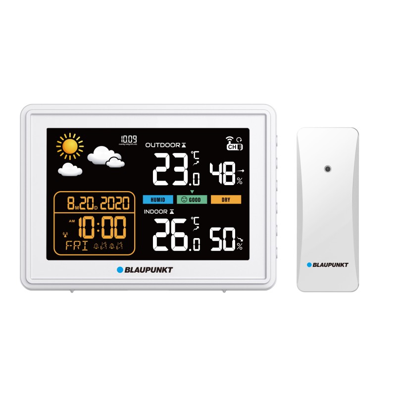 [OUTLET] Stacja pogodowa z obsługą 3 czujników Blaupunkt WS30WH - zdjęcie główne