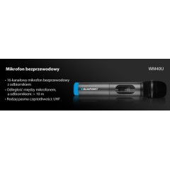 [OUTLET] Bezprzewodowy mikrofon karaoke Blaupunkt WM40U - zdjęcie dodatkowe nr. 7