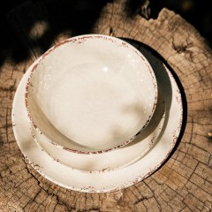 Zestaw obiadowy Rustic Pearl antypoślizgowy 12szt Flamefield FRP0112 - zdjęcie dodatkowe nr. 2