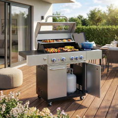 Grill Gazowy 4 PALNIKI + Boczny GG421 Blaupunkt - zdjęcie dodatkowe nr. 7