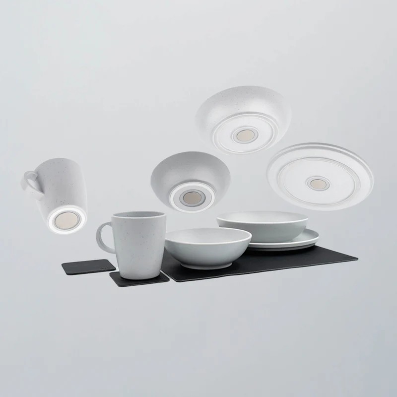Magnetyczny zestaw obiadowy Dolomit White Silwy SYBR-KGS-11-LG - zdjęcie główne