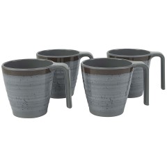 Zestaw 4 kubków Halo Grey 300 ml Bo-Camp 6181433