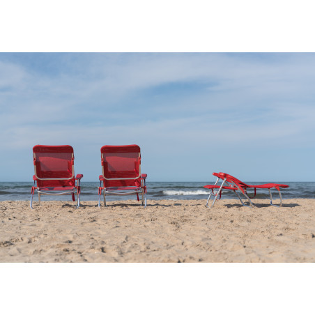 Krzesło plażowe czerwone AL/205 1149301 Crespo - 7