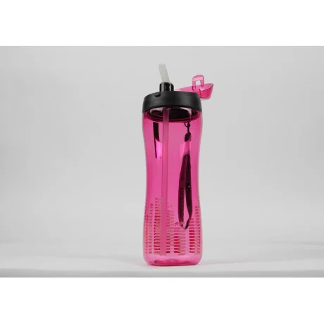 Butelka sportowa z rurką 550 ml - różowa, Tritan LocknLock ABF628P