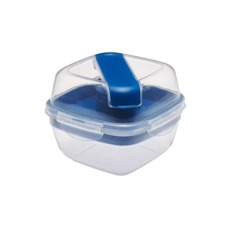 Kwadratowy lunchbox 950 ml ze sztućcami niebieski LocknLock HSM8440TLB