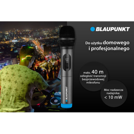 Mikrofon podwójny UHF bezprzewodowy karaoke Blaupunkt WM60UDB Blaupunkt - 6