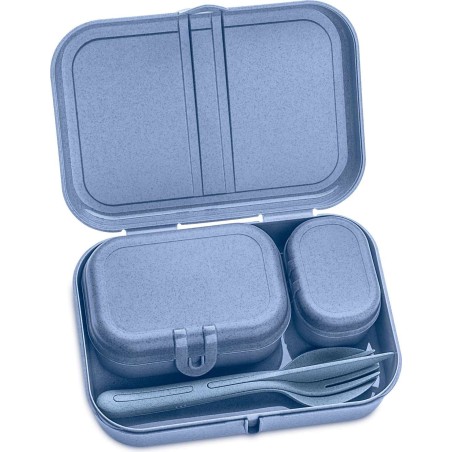 Lunch Box ze sztućcami Pascal Ready Organic blue K3168871 Koziol Koziol - 2